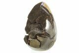 Septarian Dragon Egg Geode - Black Crystals #304613-2